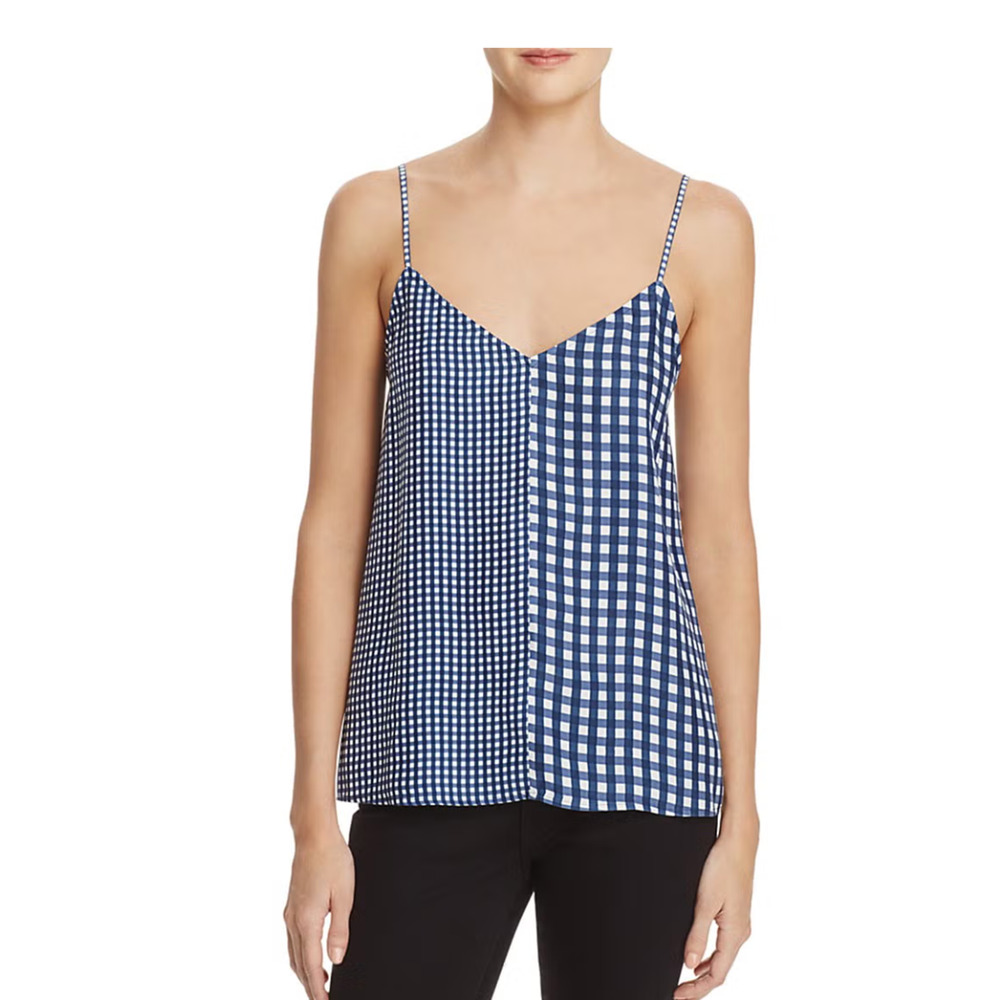 Equipment Women's Layla Cami Gingham Tank Top Size XS‎ 100% Silk